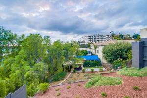 an overhead view of a yard with trees and a building at Lux Escape 1: Views Hot Tub Games Safari Tent in San Diego