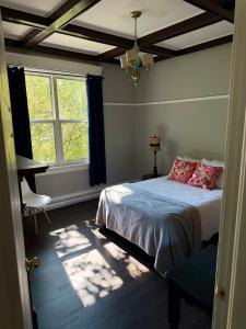 a bedroom with a bed and a window at Waterfordbridge Apartments - 2 Bedroom Mainfloor in St. John's