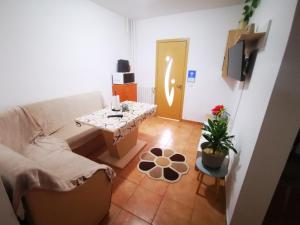 a living room with a couch and a table at Ramona&Alin in Craiova
