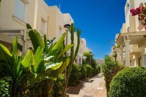 a street with plants and buildings on a sunny day at Dúplex en Vera a 200m de la Playa in Vera