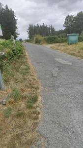 una carretera vacía al lado de un campo con árboles en La pallota, en Camino