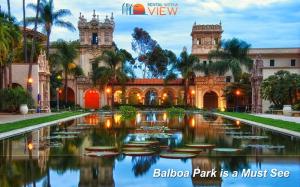 a building with a pond in front of it at Luxury Hilltop Retreat in the City - Amazing View in San Diego