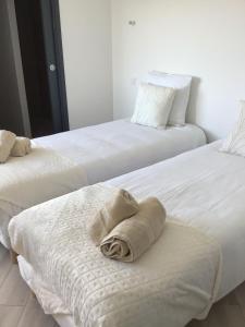 Katil atau katil-katil dalam bilik di Appartement face à la mer 1