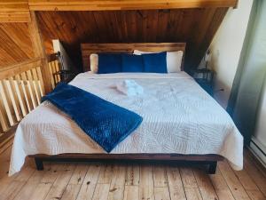 Ένα ή περισσότερα κρεβάτια σε δωμάτιο στο Chalet au pied du lac