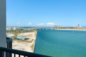 a view of a bridge over a body of water at Grand Pointe Unit 706 in Orange Beach