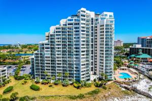 an aerial view of a tall white building at Beachside II #4247 in Destin