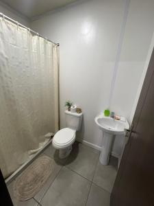 un bagno con un water e un lavandino di Nido Urbano a Colonia del Sacramento