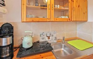 Köök või kööginurk majutusasutuses Doppelhaushälfte Waren Müritz