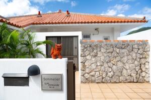 a toy cat sitting on the side of a house at Sommelier Villa ISHIGAKI in Ishigaki Island +30 photos