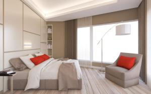 Зона вітальні в Twister Apartments