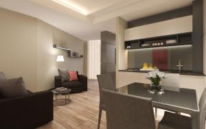 Кухня або міні-кухня у Twister Apartments