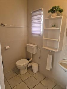 un baño con inodoro y lavabo en House 1929, en Rouxville