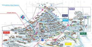una mappa del resort disneyland di Homency - Chalet Neva a LʼAlpe-dʼHuez