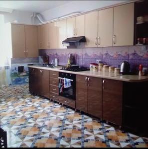 Kuchyň nebo kuchyňský kout v ubytování Guesthouse Amiran Tabatskuri