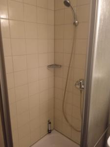 a bathroom with a shower with a tub and a toilet at Schwarzwaldgeflüster in St. Blasien +10 photos