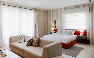 En eller flere senge i et værelse på Sodic Villette New Cairo Serviced Apartments by BirdNest + 55 billeder