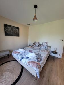 a bedroom with a large bed in a room at Villa - La Cachette du Marquis in Tournon-sur-Rhône +9 photos
