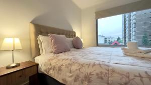 Postel nebo postele na pokoji v ubytování Alojamiento cerca a Metro Moneda