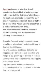 Fotografie z fotogalerie ubytování Amalpha Domus 100 sqm Apt with AC WiFi and balcony - 3rd floor, 50 steps in the Building v Amalfi