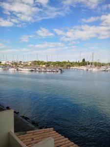 a view of a marina with boats in the water at studio cabine avec loggia Cap d Agde in Cap d'Agde +13 photos