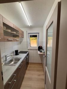 Dapur atau dapur kecil di Ferienwohnung in Würm