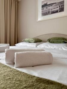 Postel nebo postele na pokoji v ubytování Komfortowa przystań nad morzem 2 pokoje + 7 fotografií