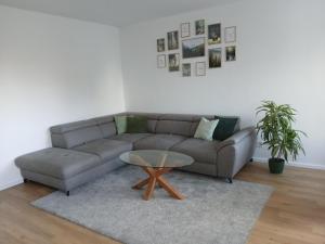 Χώρος καθιστικού στο Ferienwohnung Waldlichtung