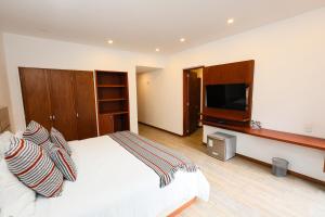 Μια τηλεόραση ή/και κέντρο ψυχαγωγίας στο Two-Bedroom Executive Suite-Casa Pardo 4-7