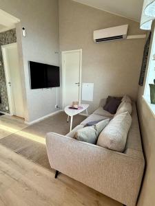 TV a/nebo společenská místnost v ubytování Villa Guldkusten