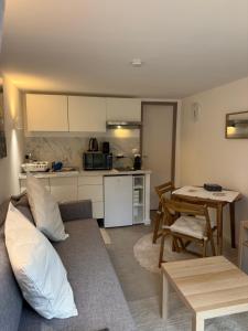 Kuchyň nebo kuchyňský kout v ubytování Modern Hideway studio