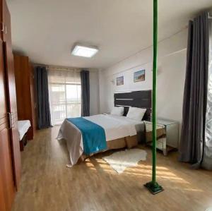Postel nebo postele na pokoji v ubytování Sky house