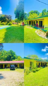 a group of four pictures of a house at inya lodge in Ciudad Cortés +1 photo
