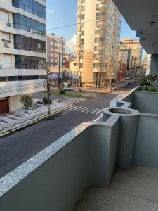 a view of a city street with tall buildings at Apartamento in Capão da Canoa