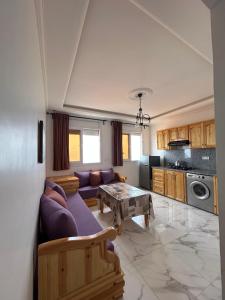 Kuchyň nebo kuchyňský kout v ubytování mirleft baech chikh