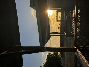 a view from the window of a building at Dream lodge II in Rangiroa