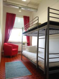Postel nebo postele na pokoji v ubytování Gafsele Lappland Hostel