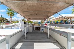 a view of the inside of a boat at Penichette Odyssey Croisieres in Bellegarde