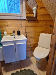 Koupelna v ubytování Cabin, North Savo, Rautavaara