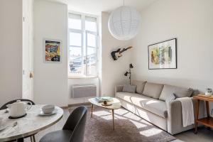 Ruang duduk di T2 Cocooning au coeur de Vienne