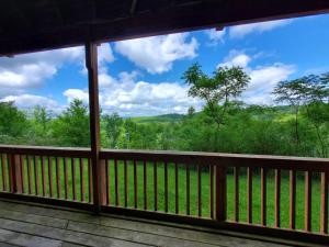 a view from the porch of a cabin at Winterplace Condos - Ski in Ski out E104 in Ghent