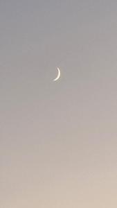 a crescent moon in the sky in the sky at My beautiful home 