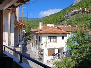 a view from a balcony of a town with houses at Forest Breeze-1 - JM Rentals in Stení Dhírfios