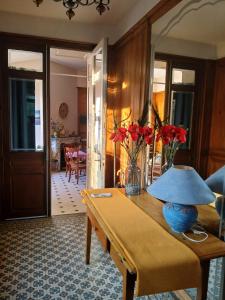 Posezení v ubytování La Demoiselle des Roches