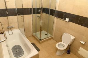 Bilik mandi di Royal room in a spacious apartment