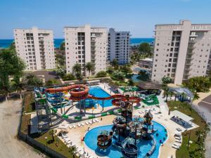 an aerial view of a water park at Caesar Blue Studio Sea View Apartment in Boghaz