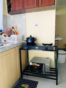 Una cocina o cocineta en Homa Hill studio apartment
