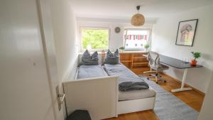 Χώρος καθιστικού στο Dachgeschosswohnung am Fuße des Georgenbergs