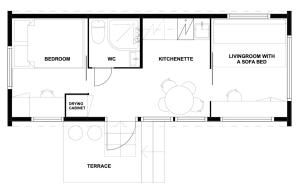 a floor plan of a house at Nature Cabin for Remote work and Adventures in Yllas in Ylläsjärvi