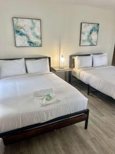 Ένα ή περισσότερα κρεβάτια σε δωμάτιο στο 5J - 1BD 1BA Condo in Downtown Atlanta