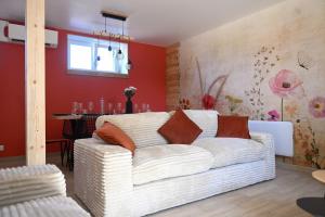 Posezení v ubytování Gîte Ty Familh, maison familiale en pleine nature